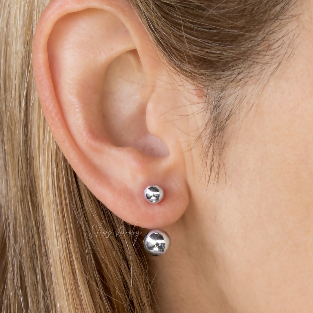 SILVER925 SLIDE BALL HOOK EARRINGS/シルバー Amazon.com: Sterling Silver Ball Hoop Earrings: Clothing
