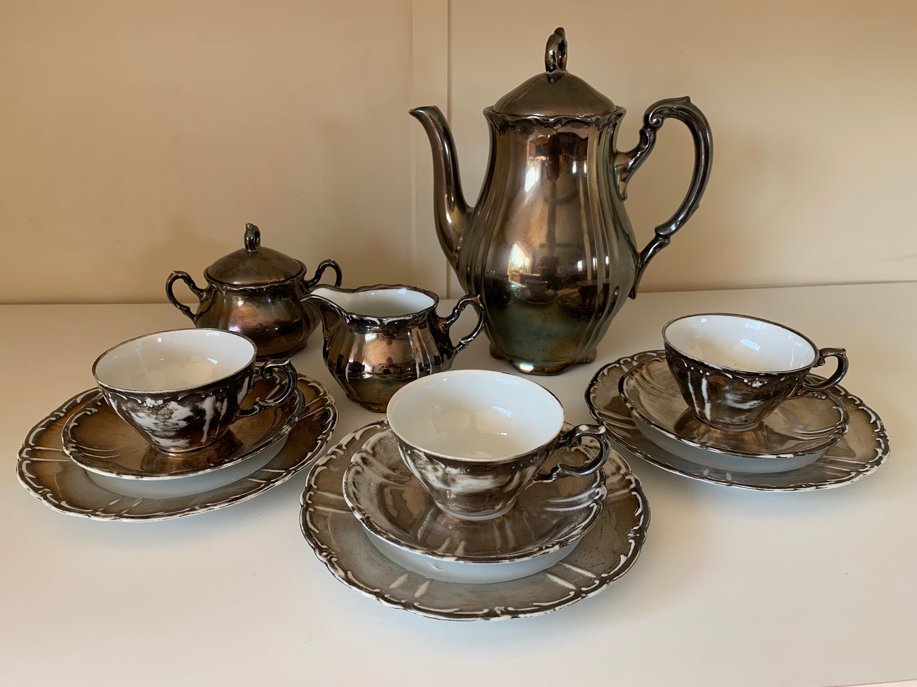 Kaffeeservice Bavaria Feinsilber Porzellan für 3 Personen Etsy