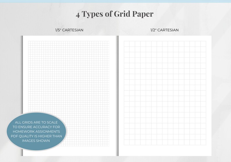 Graph Paper Pack Grid Note-taking Paper Printable Planner Template ...