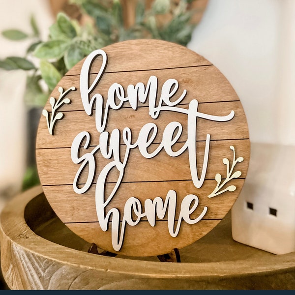 Home Sweet Home, Laser Cut File, Wood Sign SVG for Glowforge and Lasers, Home Sweet Home SVG, Glowforge svg, Shiplap Sign