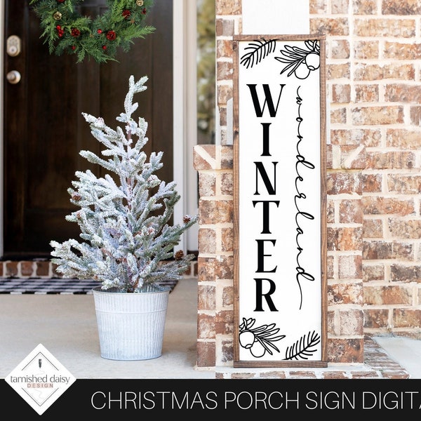 Winter Wonderland Svg, Winter Porch Sign Svg, Winter Svg, Christmas Svg, Porch Sign Svg, Porch Leaner Svg, Holiday Cut File