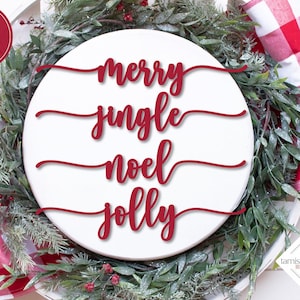 Christmas Place Setting Words Svg, Holiday Plate Words Svg, Laser Cut File, SVG for Glowforge, Christmas Glowforge svg, Holiday Svg