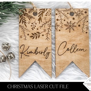 Kous Tags Svg, kous Tags lasergesneden bestand, kous Tags Glowforge-bestand, Glowforge Svg, kerst Glowforge, lasergesneden bestand