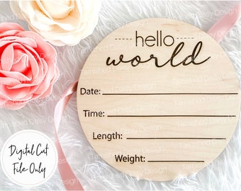 Download Birth Announcement Svg Etsy