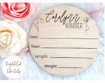Download Birth Announcement Svg Etsy