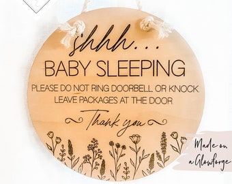 Shhh Svg, Baby Sleeping Svg, Baby Svg, Newborn Svg, Glowforge Svg, Engraving Svg, Laser Cut Files, Svg, DXF, EPS, PDF