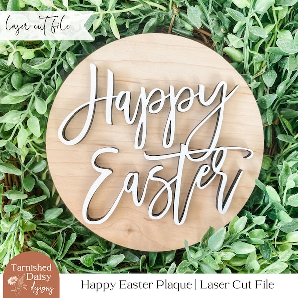 Easter Laser Cut File for Glowforge projects, Easter Wood Sign SVG, Easter Laser Cut File, Tiered Tray Sign svg
