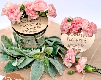 Tampa de pote de vidro para o Dia das Mães, porta-flores SVG, flores para a mamãe, flores para a avó, tampa de pote de vidro SVG, Glowforge, arquivo cortado a laser
