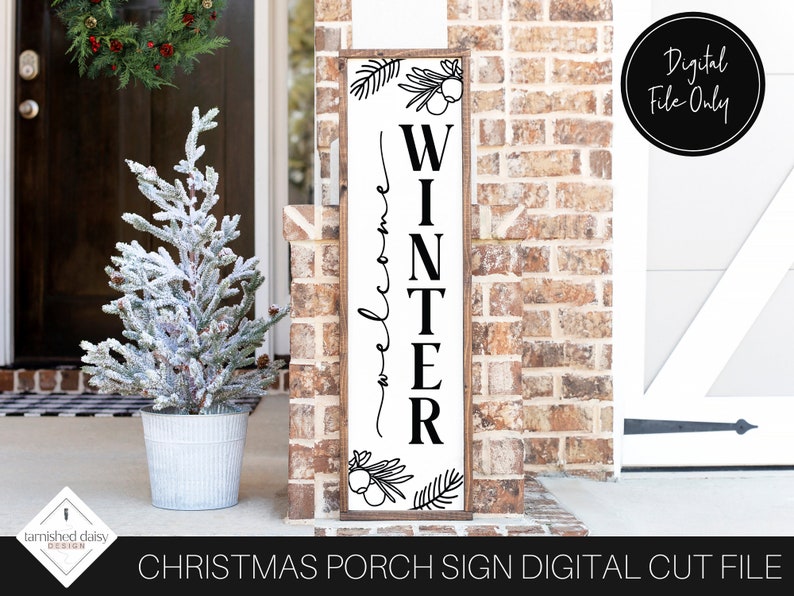 Welcome Winter Svg Winter Porch Sign Svg Winter Svg  Etsy Ireland