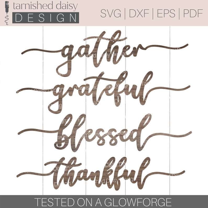 Thanksgiving Place Setting Words Svg, Thanksgiving Plate Words Svg, Laser Cut File, SVG for Glowforge, Fall Glowforge Svg, Holiday Svg image 3