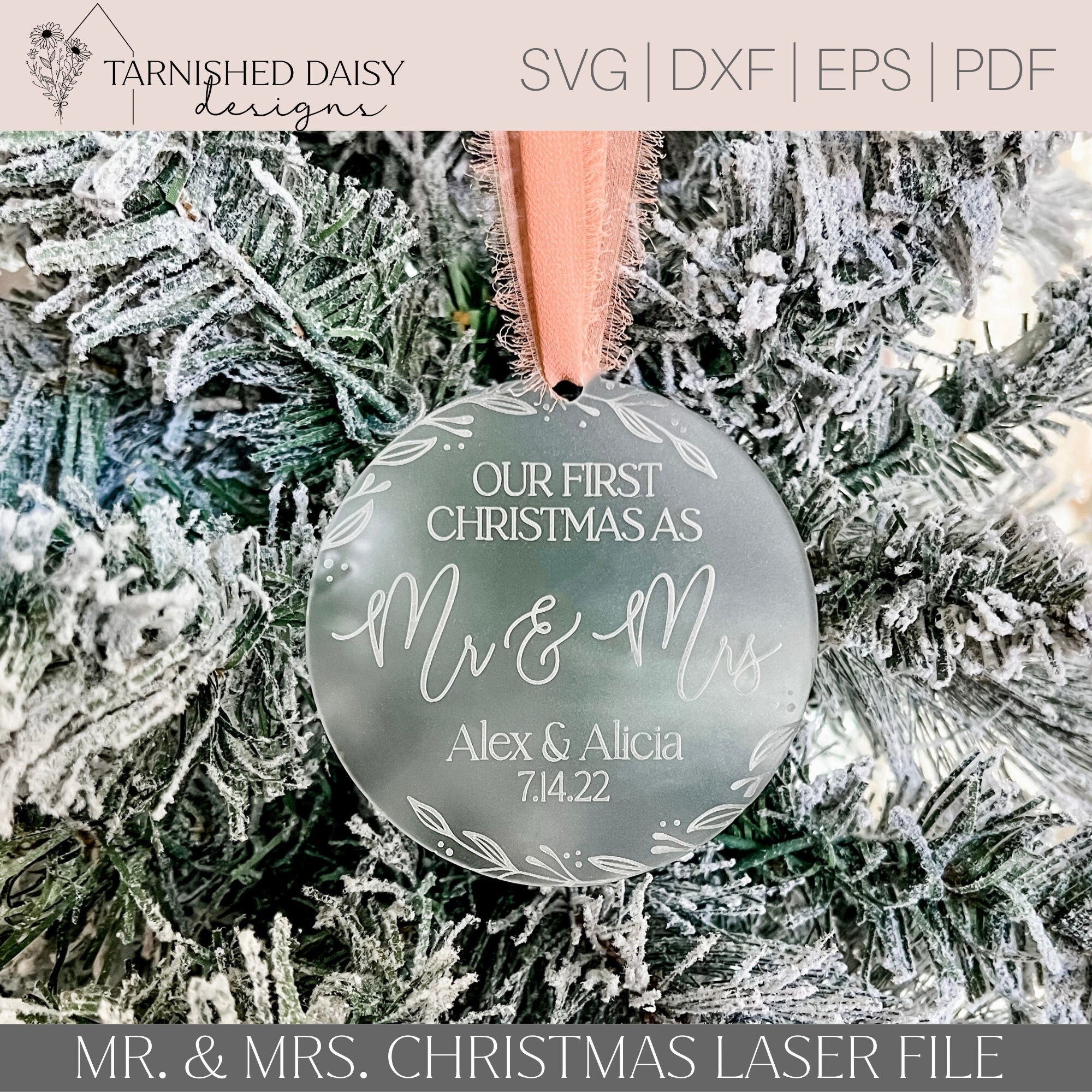 Our First Christmas as Mr. & Mrs. Christmas Ornament Etsy