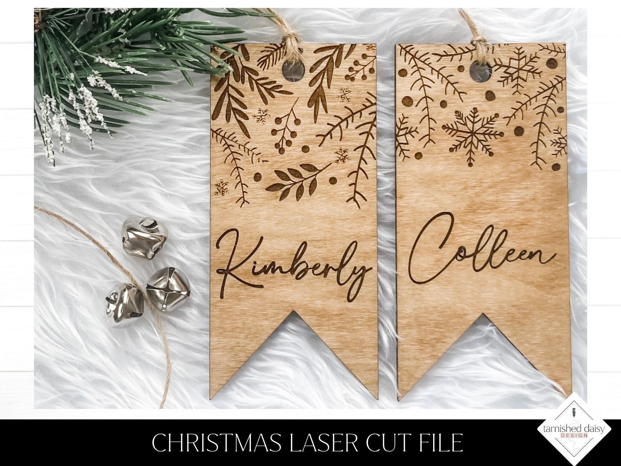 Funny Christmas gift tags, laser cut gift tags, laser engraved wood gi