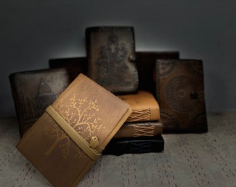 Handcrafted Leather Journals - Recycled Paper