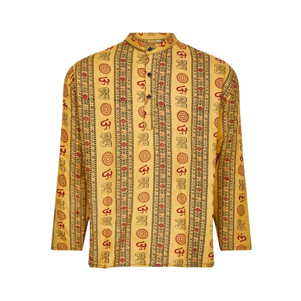 Indian Cotton Om Kurta Top Shirt