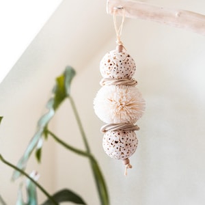 Large Sola Puff - natural hanging bird toy for cockatiels, conures, budgies, small & medium parrot toy