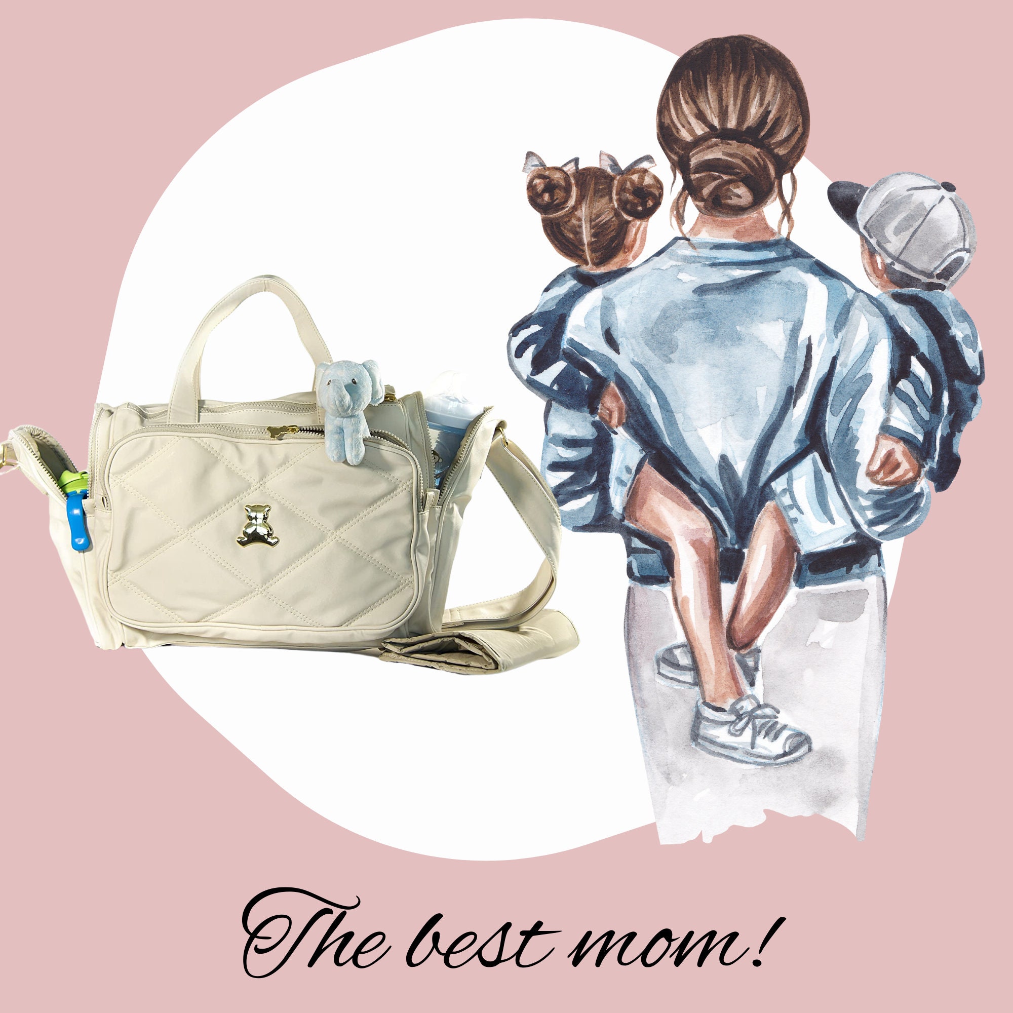 Baby Diaper Bag Backpack BL BABY Bag Mama Bag Mom Tote Bag Mom 