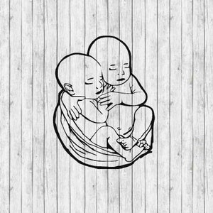 FICHIER SVG bébé jumeaux