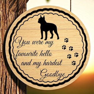 Fichier SVG Boston Terrier - Au revoir le plus difficile - Souvenir d'animal de compagnie