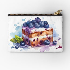 Watercolor Blueberry Cake Clipart | Dessert Png, Square Cake, Half Cake ...