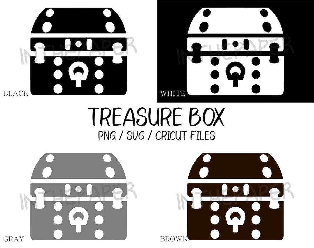 Treasure Chest SVG Treasure Chest PNG, Pirate, Scraps, Silhouette