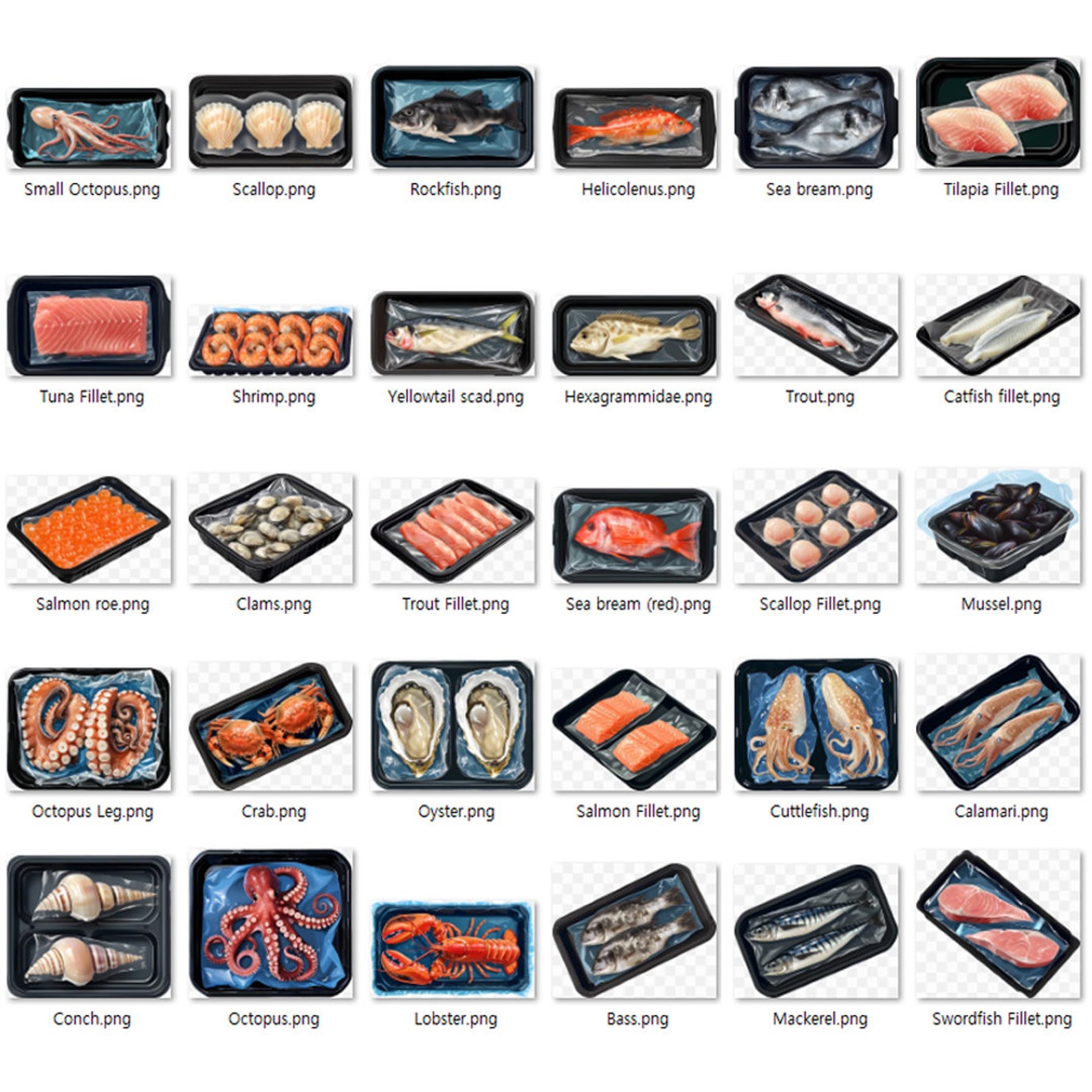 Fish Roe Pacakaging Seafood Supermarket Packaging PNG | Fish Clip Art Salmon Roe Shellfish ...