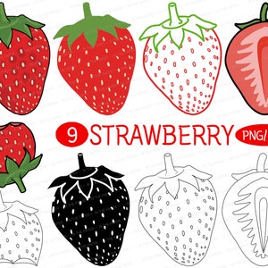 TRUSKAWKA SVG | Clipart PNG Owoc Kontur Sylwetka Ugryzienie Znak Połowa Cięcie Czerwona Jagoda Sztuka Cyfrowa do Rzemiosła i Sublimacji Wektor Czerwony