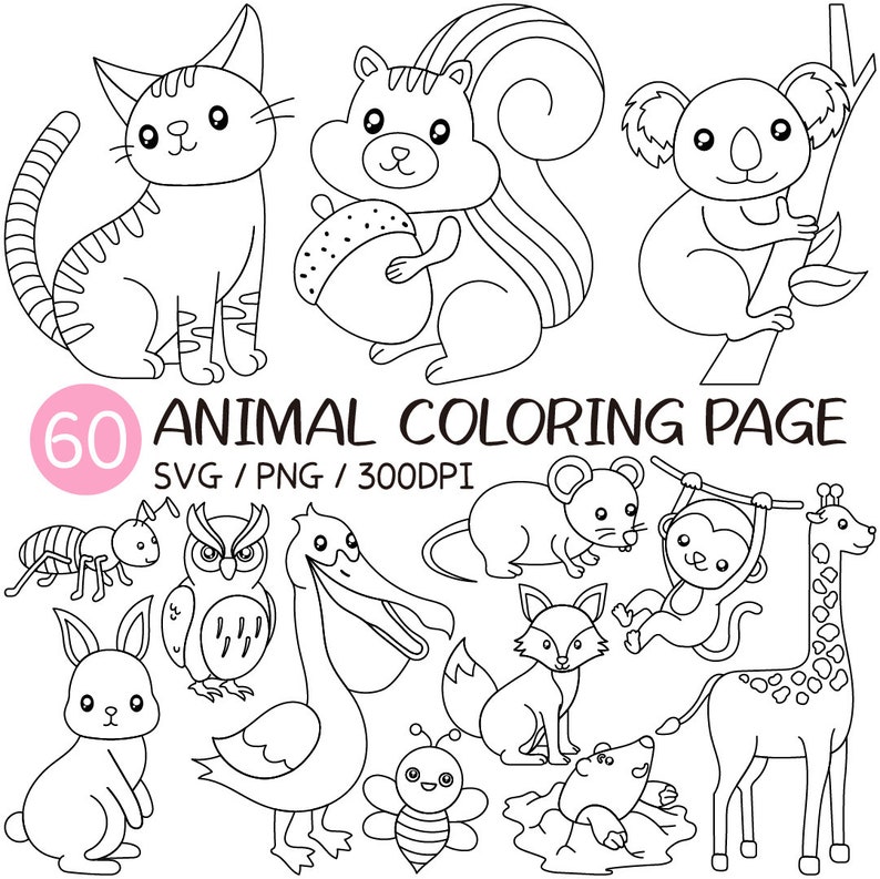 Páginas para colorear de animales para niños / Animal marino png svg ...