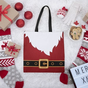 CafePress Santa Claus Natural Canvas Tote Bag - Reusable Shopping Bag, 2 Sizes - View #13