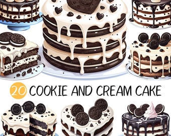 Cookies and Cream Cake PNG | Sweets Dessert Clip art Sweets Illustration Chunky White Chocolate Syrup Heart Piece Cookies & Cream sandwich