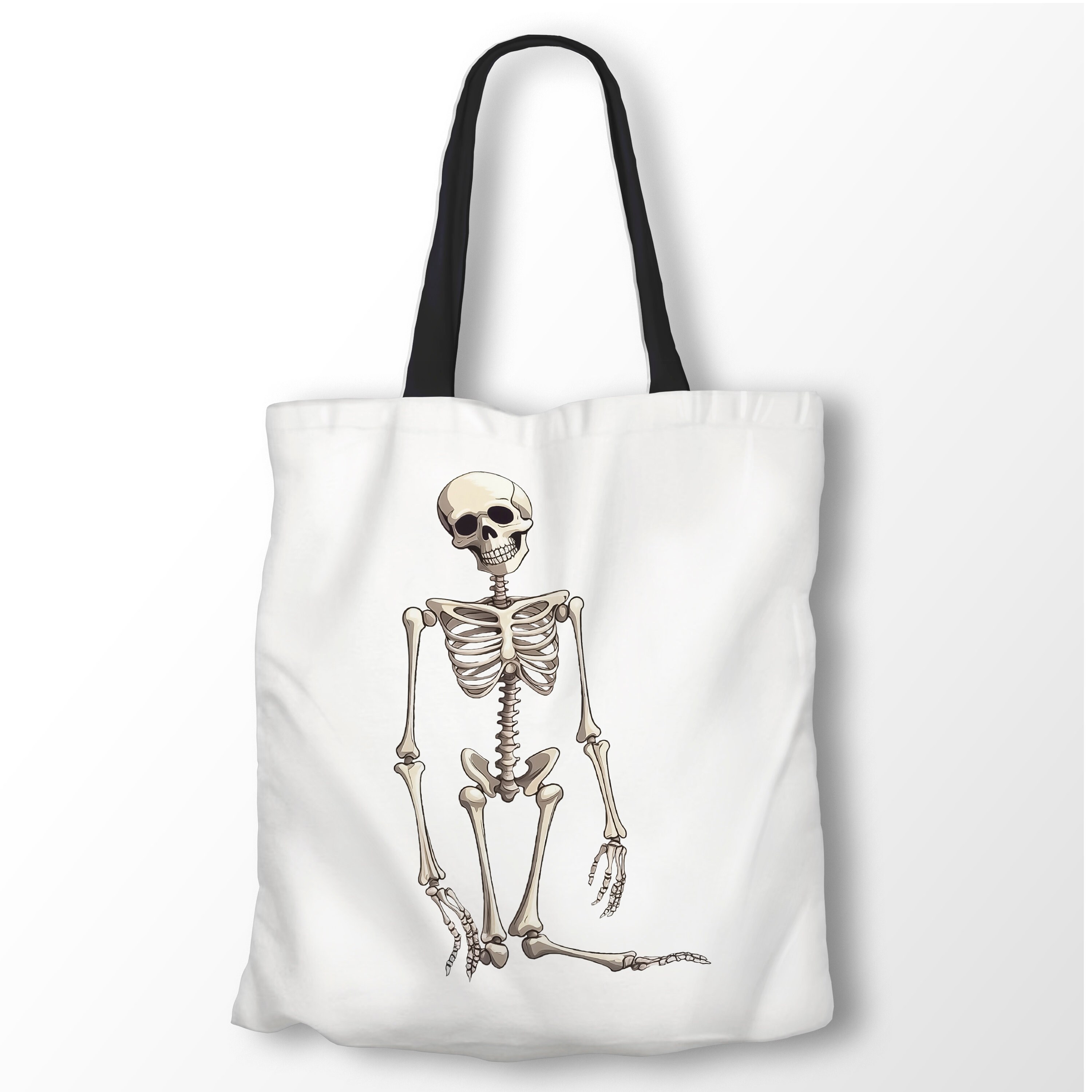 Sitting Full Body Skeleton PNG Skull, Clip Art, Grayscale