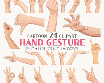 Hand gesture | Cartoon PNG Clip art Sign Pose Thumb Up Finger Point Okay Counting Fist Rock On Shaka Heart Palm Arm Body Language Design