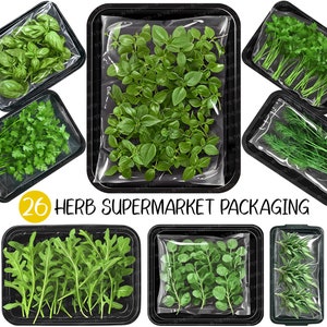 Embalaje de supermercado Hub PNG / Clipart de vegetales Hojas verdes Rúcula Albahaca Laurel Perifollo Cilantro Trébol Consuelda Confetis Margarita Eneldo
