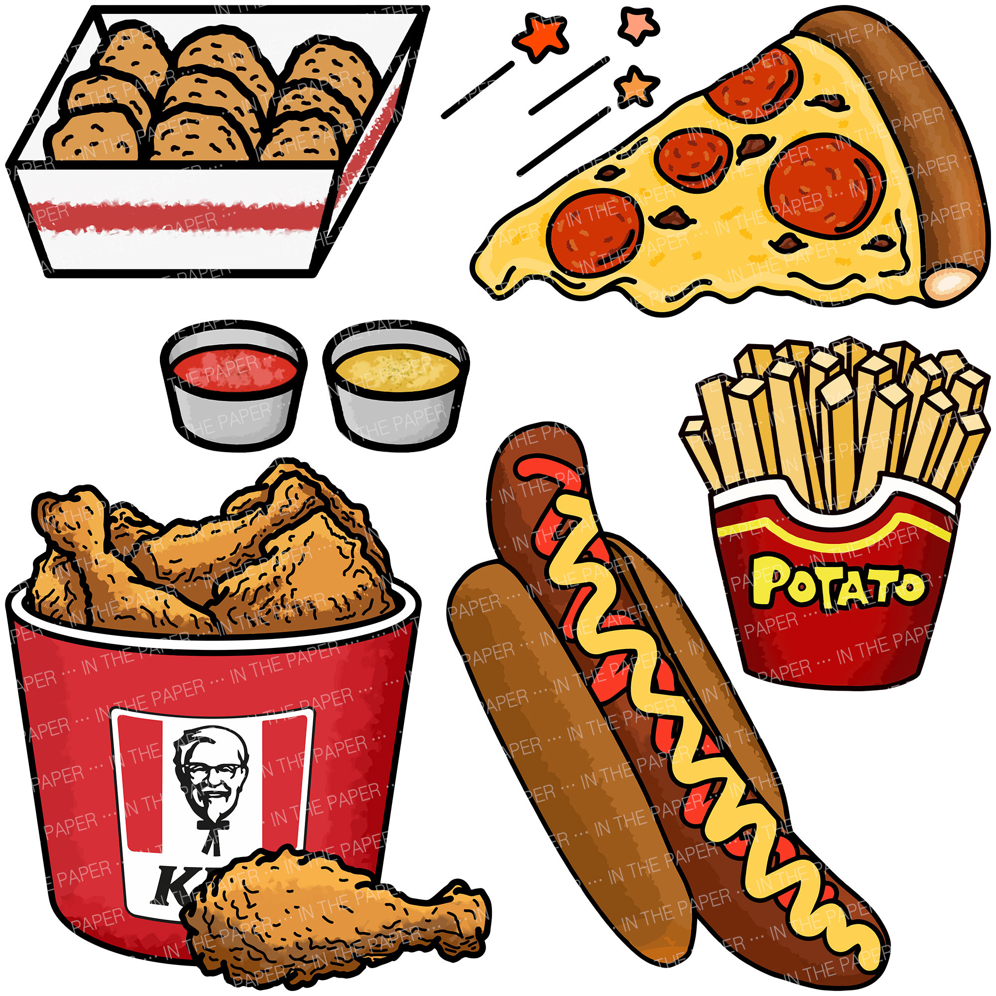 Fast Food SVG Junk Food PNG Clip art Menü PNG Hamburger - Etsy.de