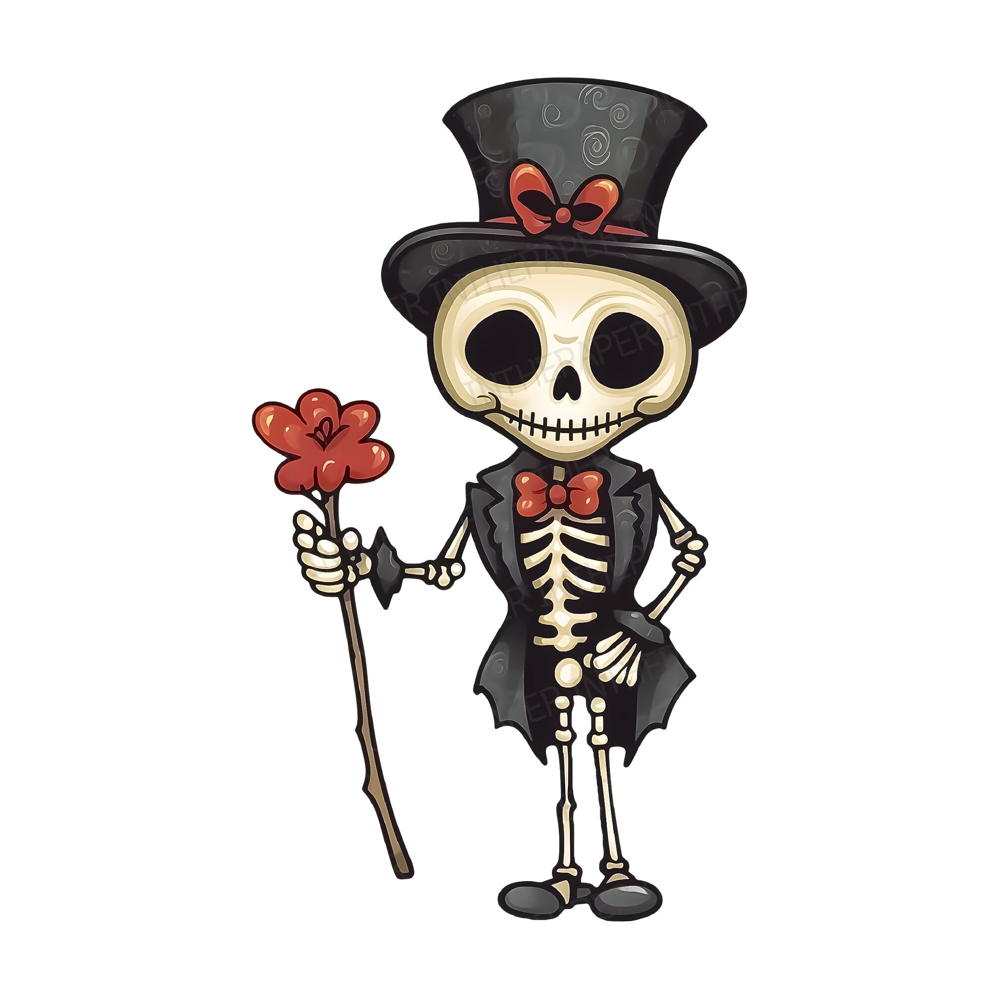 Halloween Skeleton Tuxedo Small T-Shirt Skull Crossbones Lapel Bow