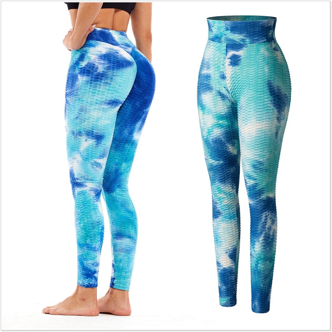 Women High Waist Workout Leggings Seamless Tie Dye Fitness Etsy