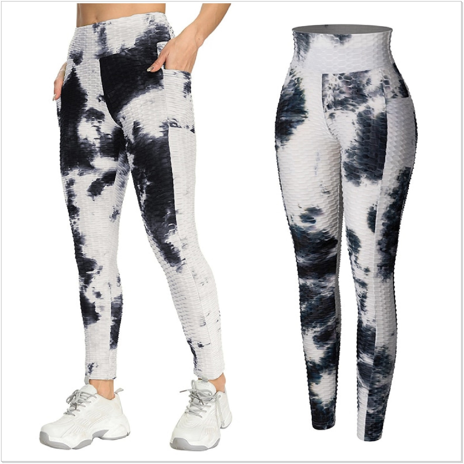 Women High Waist Workout Leggings Seamless Tie Dye Fitness Etsy