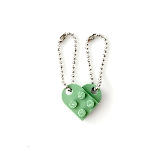 LEGO Heart Keychain Set - Gift For Couples, Best Friends