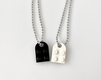 Heart Necklace Set, Made With Authentic LEGO® Bricks, Matching