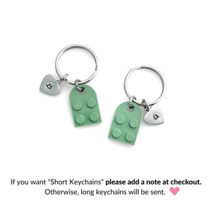 Heart Keychain Set Made with Authentic LEGO® Bricks, INITIALS Matching keychains, Couples Gift Best Friends Very High Quality & DURABLE image 9