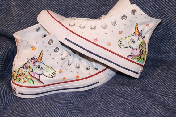 Custom Painted Unicorn Converse Shoes Etsy Canada