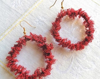 Christmas crochet earrings