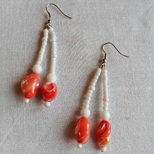 Summer coral earrings