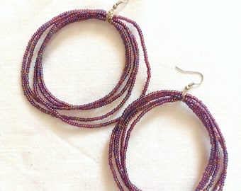 Big deep purple hoops
