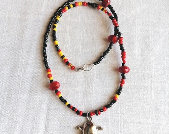Skull black necklace