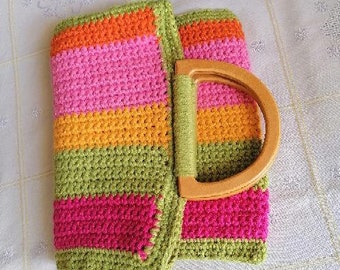 Summer striped tote bag