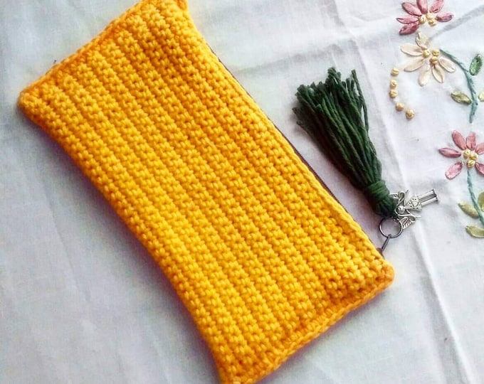 Handmade yellow pouch