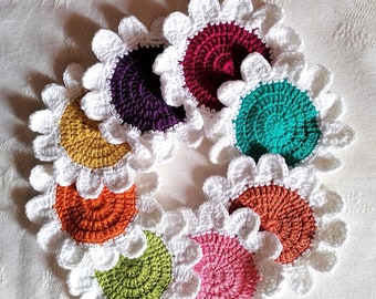 Handmade flower coasters