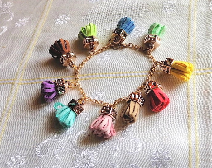 Colorful tassel bracelet
