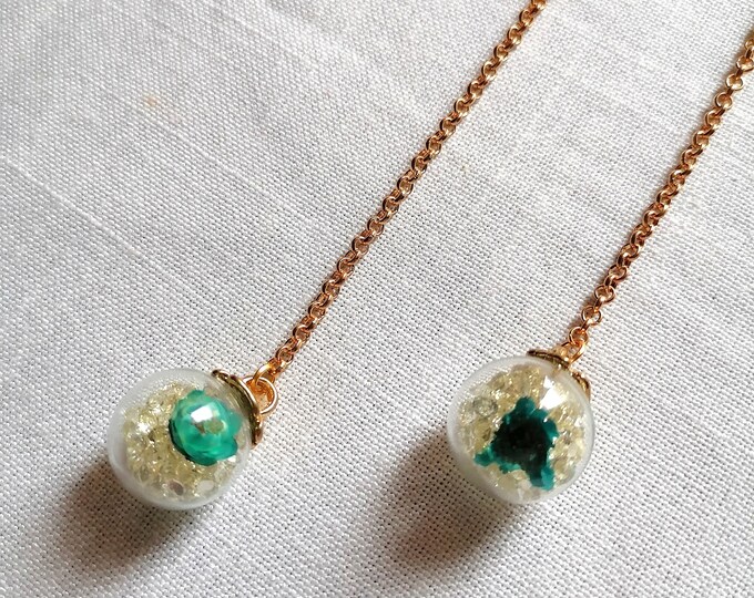 Flower drop earrings