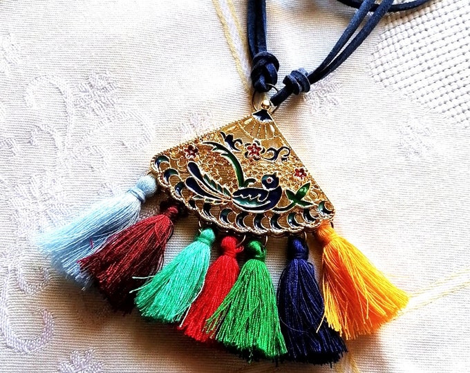 Peacock necklace
